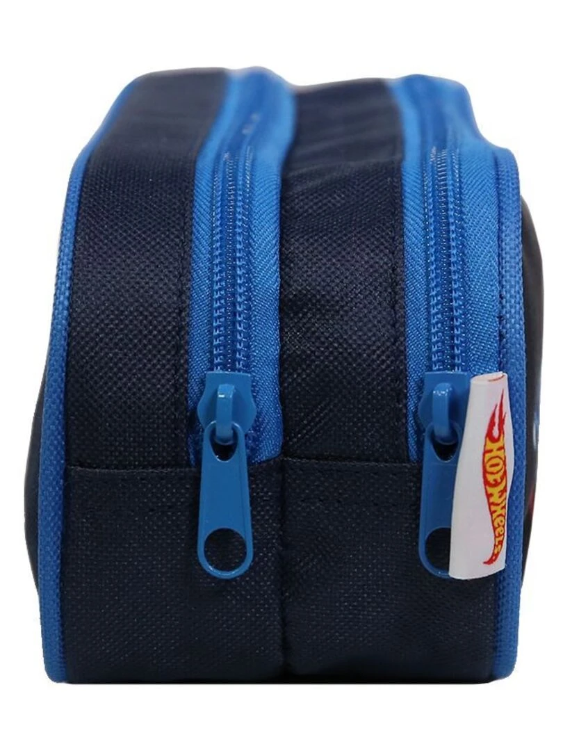 BAGTROTTER Trousse scolaire 2 compartiments Hot Wheels Voiture Bleue   Bleu