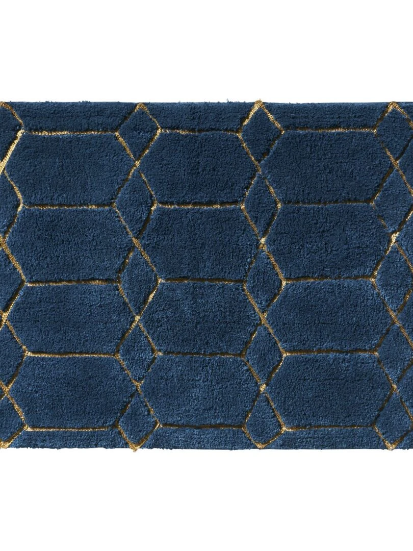 Guy Levasseur Tapis de bain en coton fantaisie bleu Bleu