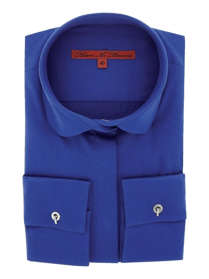 Chemise bouton metal NEW WEAVE Bleu