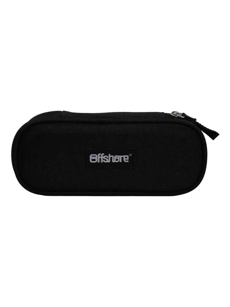 BAGTROTTER Trousse scolaire ovale Plumier Offshore Noire Noir