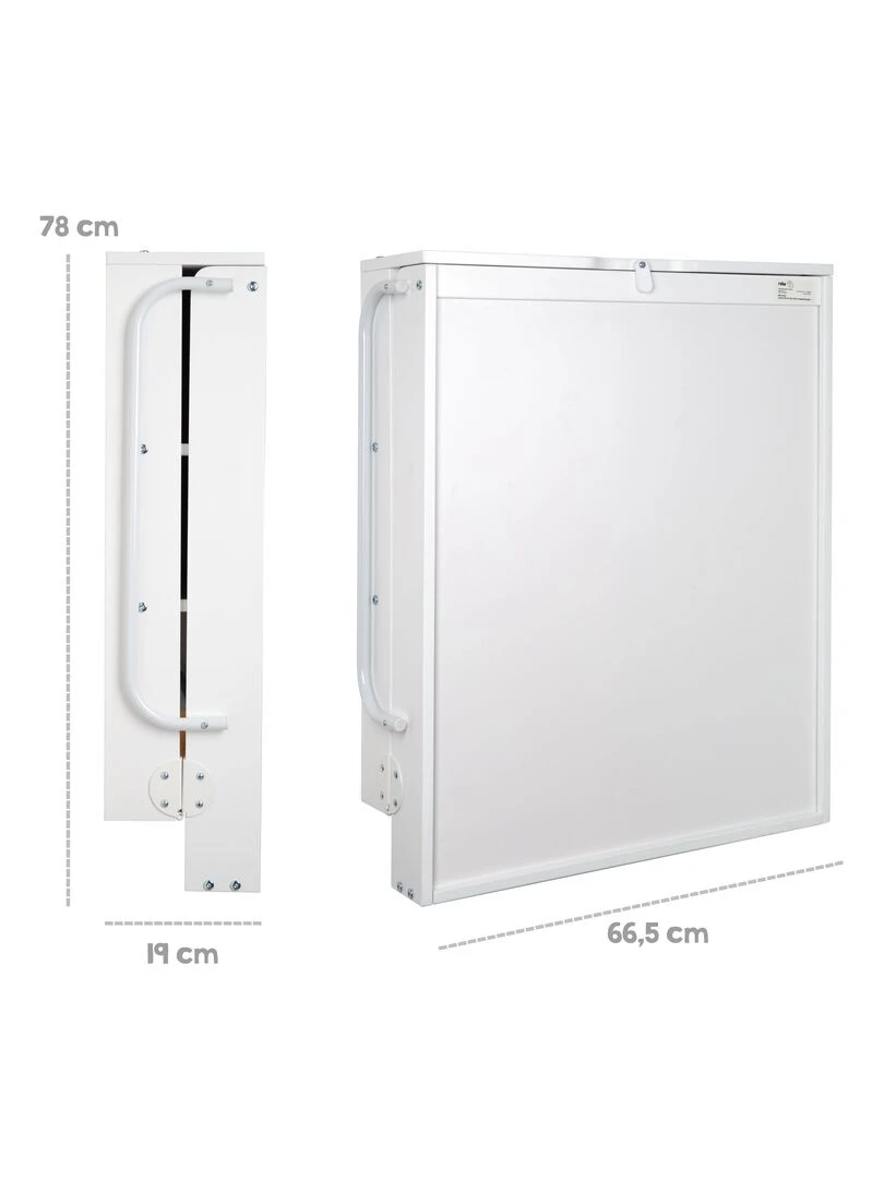 ROBA Table À Langer Murale + Matelas À Langer   Blanc   Blanc