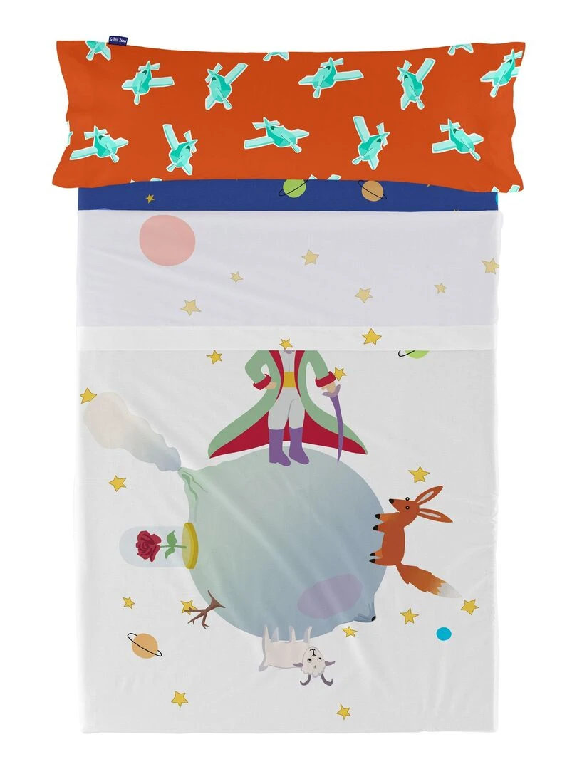 Parure de lit 2 pièces Le petit prince "Happyfriday"   Blanc