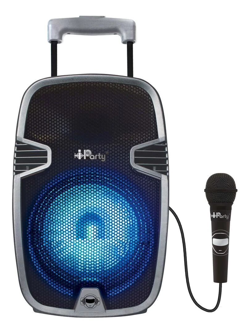 Bluetooth® Karaoke Audio System 8’’ Avec Roulettes Lumières Et Micro N/A