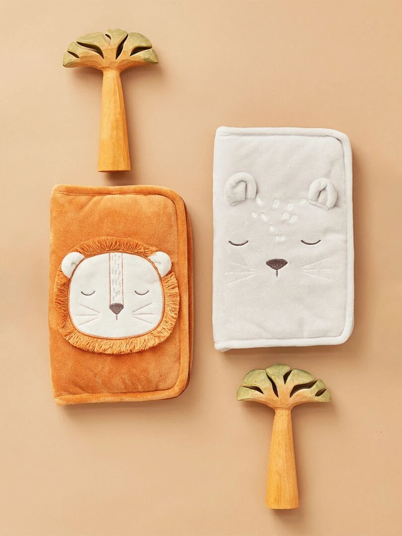 Protège carnet de santé Kendi en Veloudoux    Gris