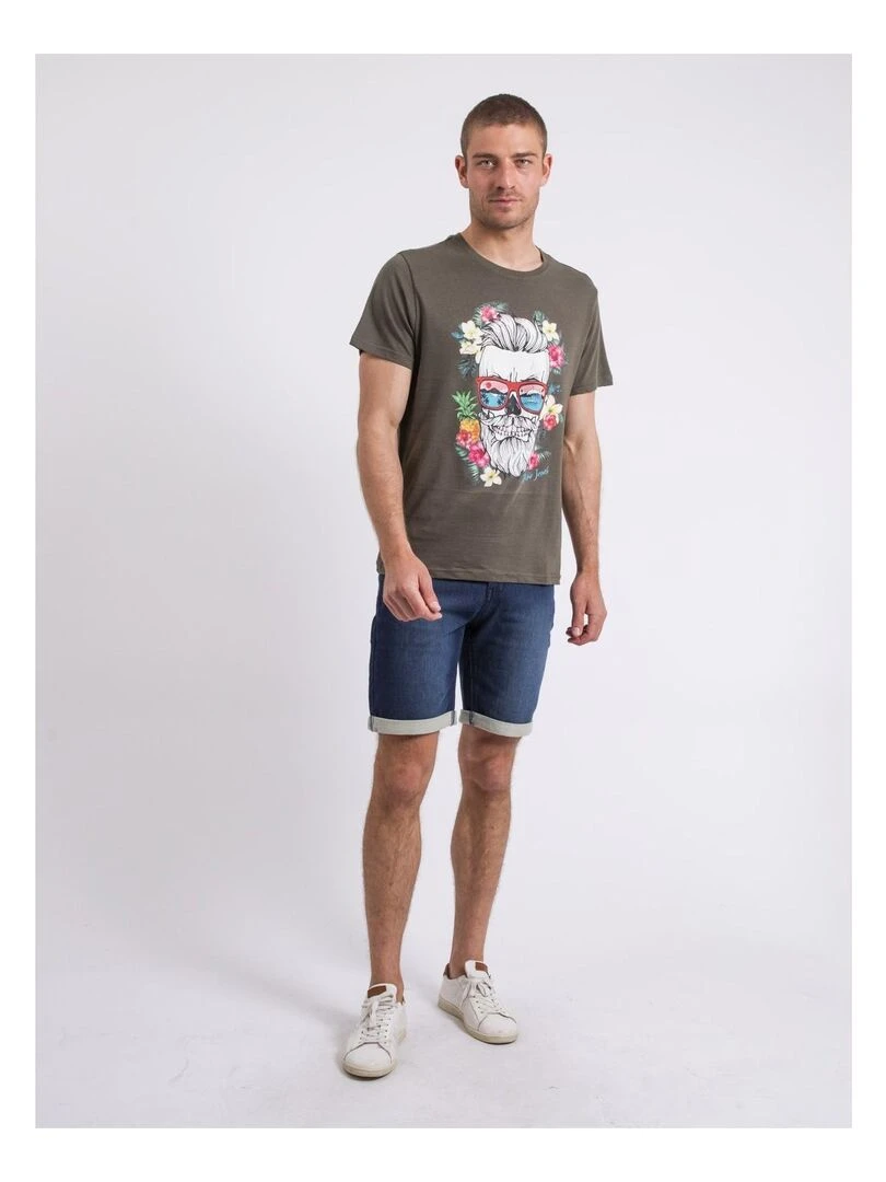 T shirt col rond NOPILUCA   Kaki