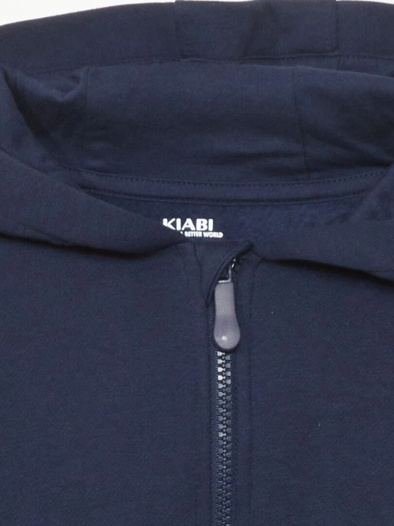 Sweat à capuche en molleton   So Easy   Noir iris