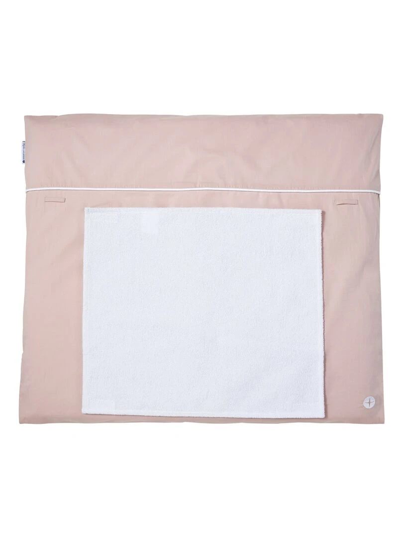 Matelas à langer lavable en coton 70 x 80 cm Rose pâle