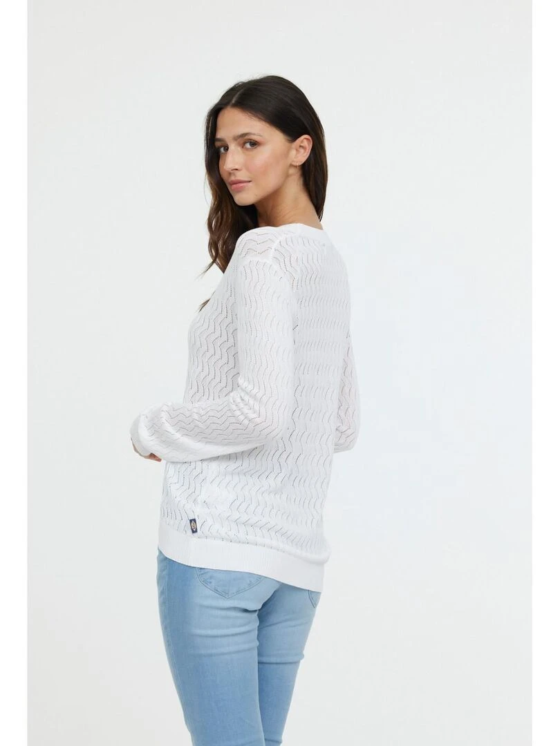 Lee Cooper   Sweatshirt manches longues viscose regular CAPU ML   Blanc