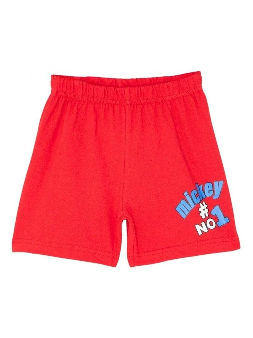 Disney   Ensemble ​​T shirt short garçon Imprimé Mickey   Rouge