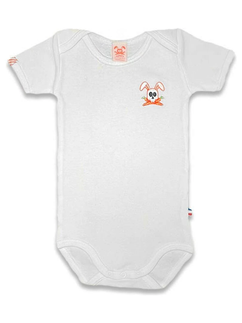 Body En Coton Bio Fuzzy Blanc 6 Mois Blanc