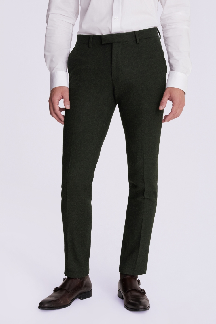 Slim Fit Khaki Donegal Trousers Buy Online at Moss