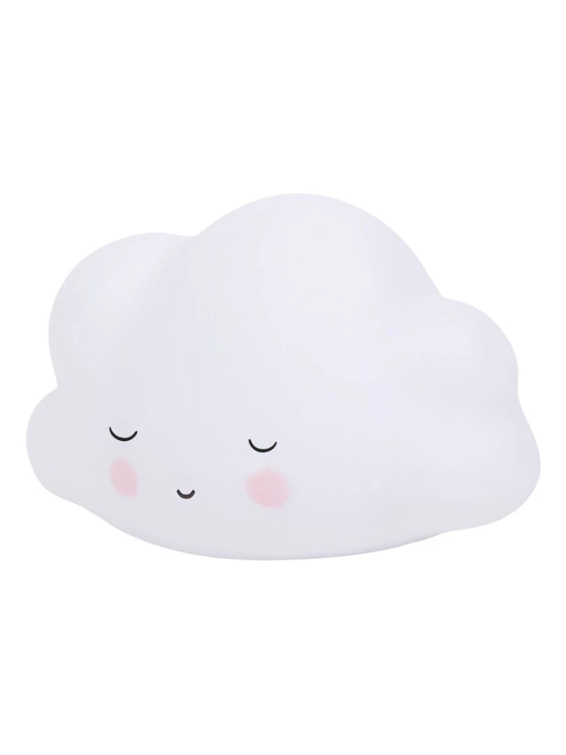 Petite veilleuse nuage blanc endormi (16 cm) Blanc
