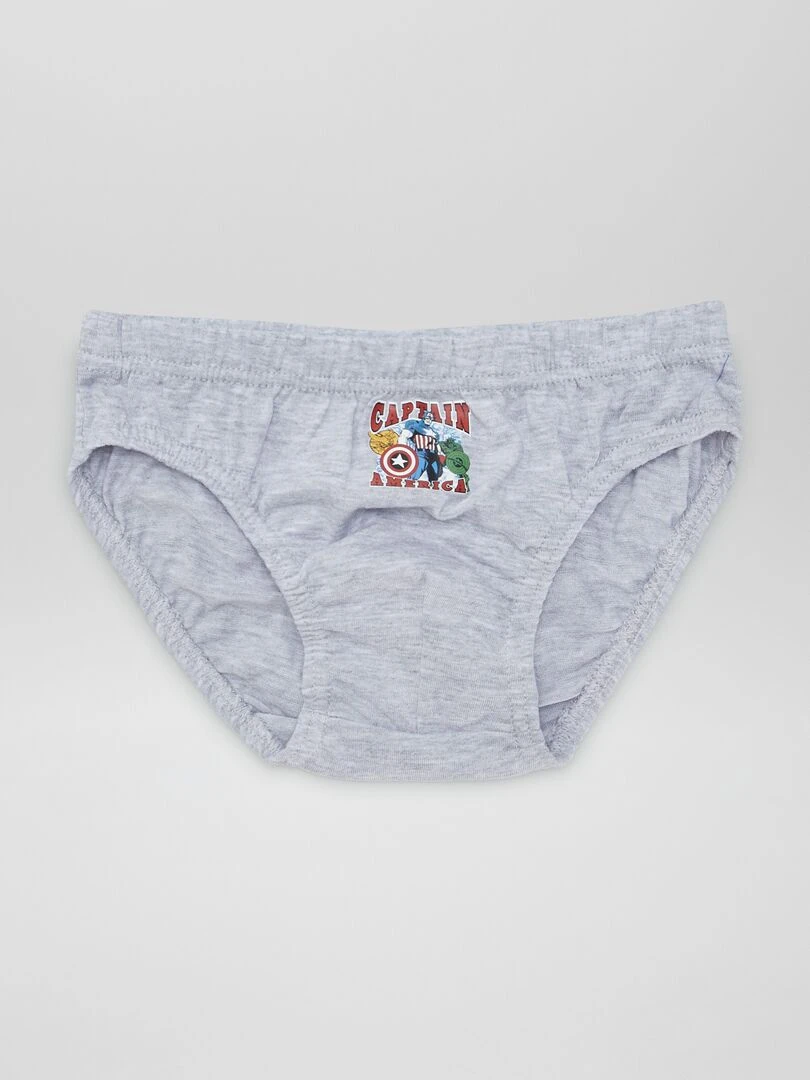 Lot de 3 slips 'Avengers' Gris