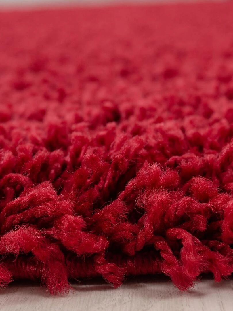 Tapis shaggy UNI L OEKO TEX®   Rouge