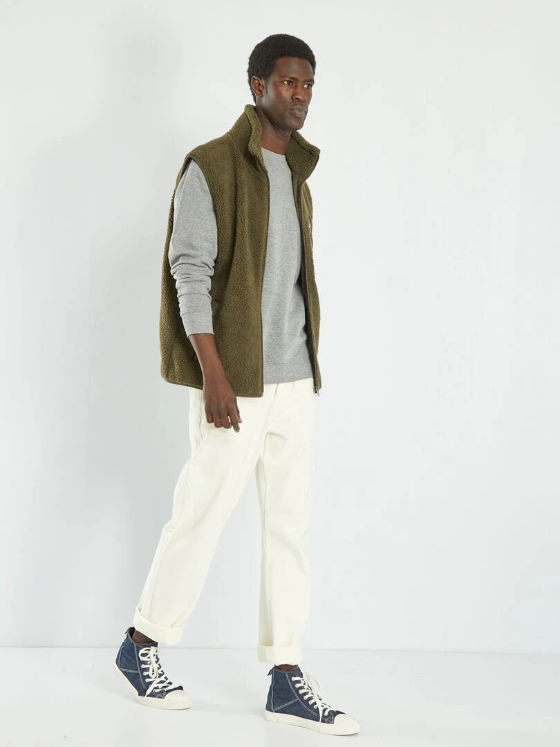 Sweat en molleton uni Gris