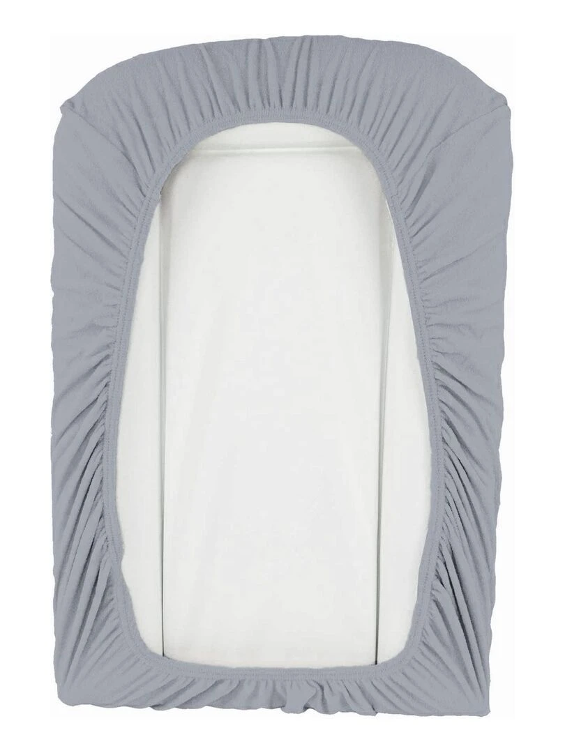 Housse de matelas à langer unie Gris perle
