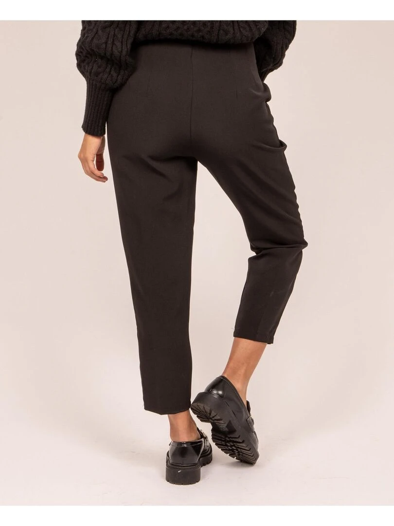 Pantalon droit pinces EZARA Noir