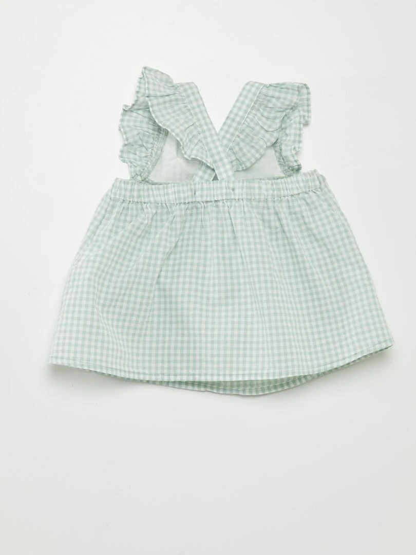 Ensemble blouse + culotte   2 pièces   Vert