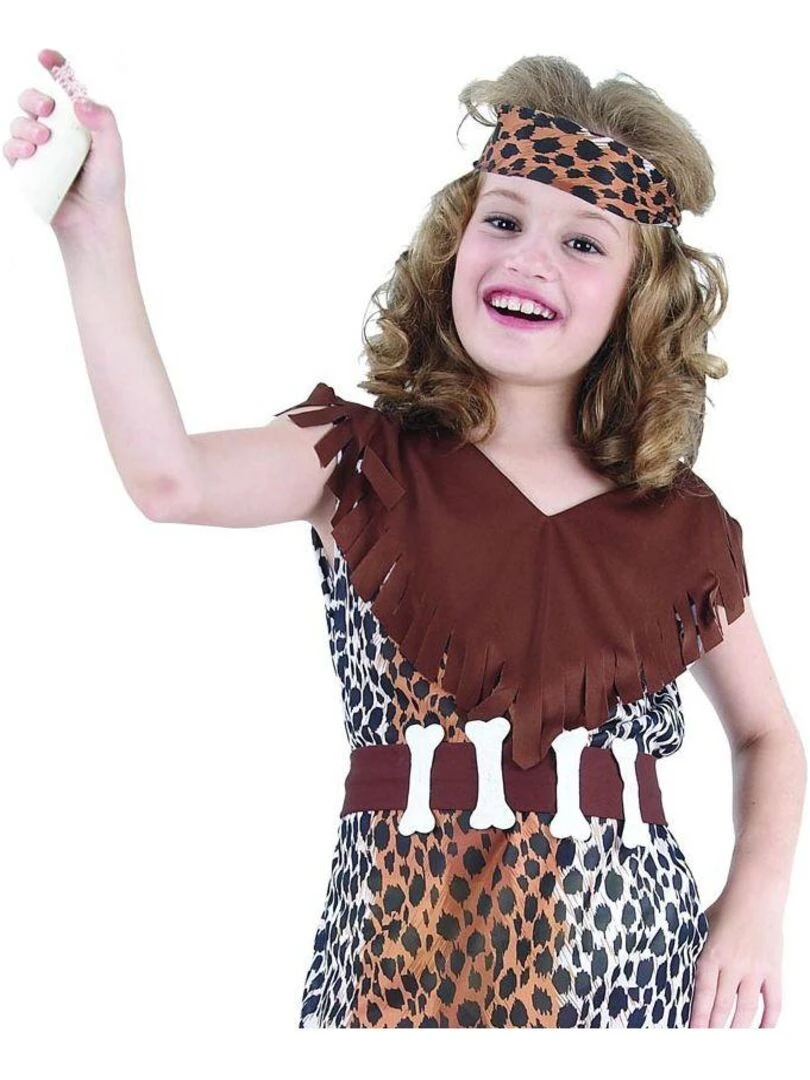 Déguisement Fille des cavernes enfant Marron