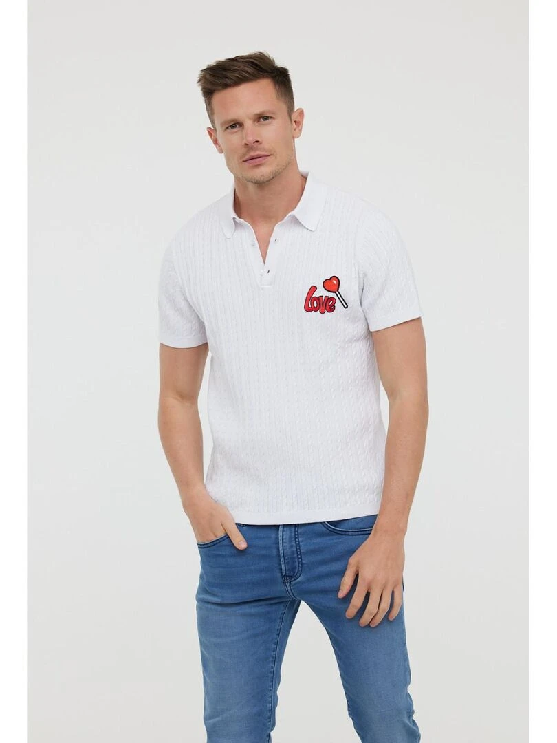 Lee Cooper Polo manches courtes coton regular BACCI MC Blanc