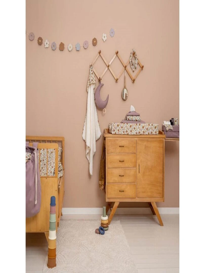 Doudou attache sucette Vintage Little Flowers Multicolore