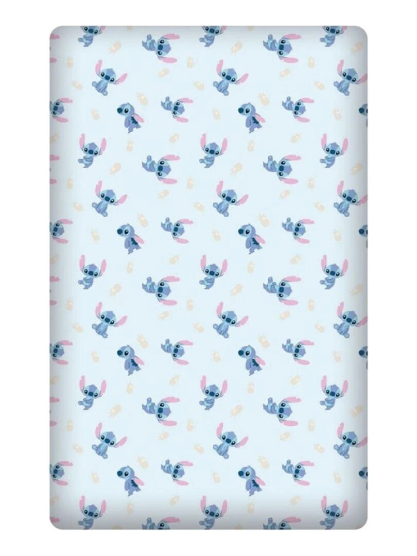 Drap Housse Enfant Coton Stitch Bleu