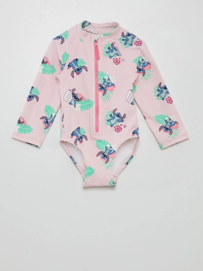 Maillot de bain body 'Stitch' 1 pièce Rose