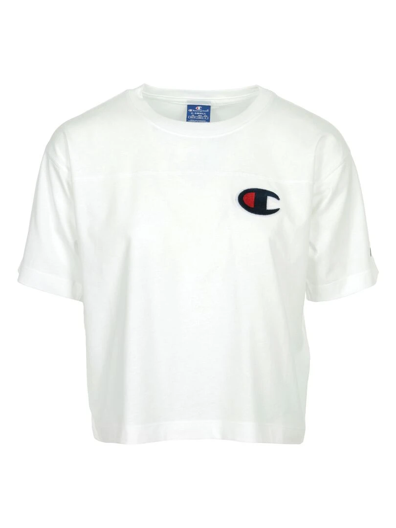 Champion Crewneck T Shirt Blanc