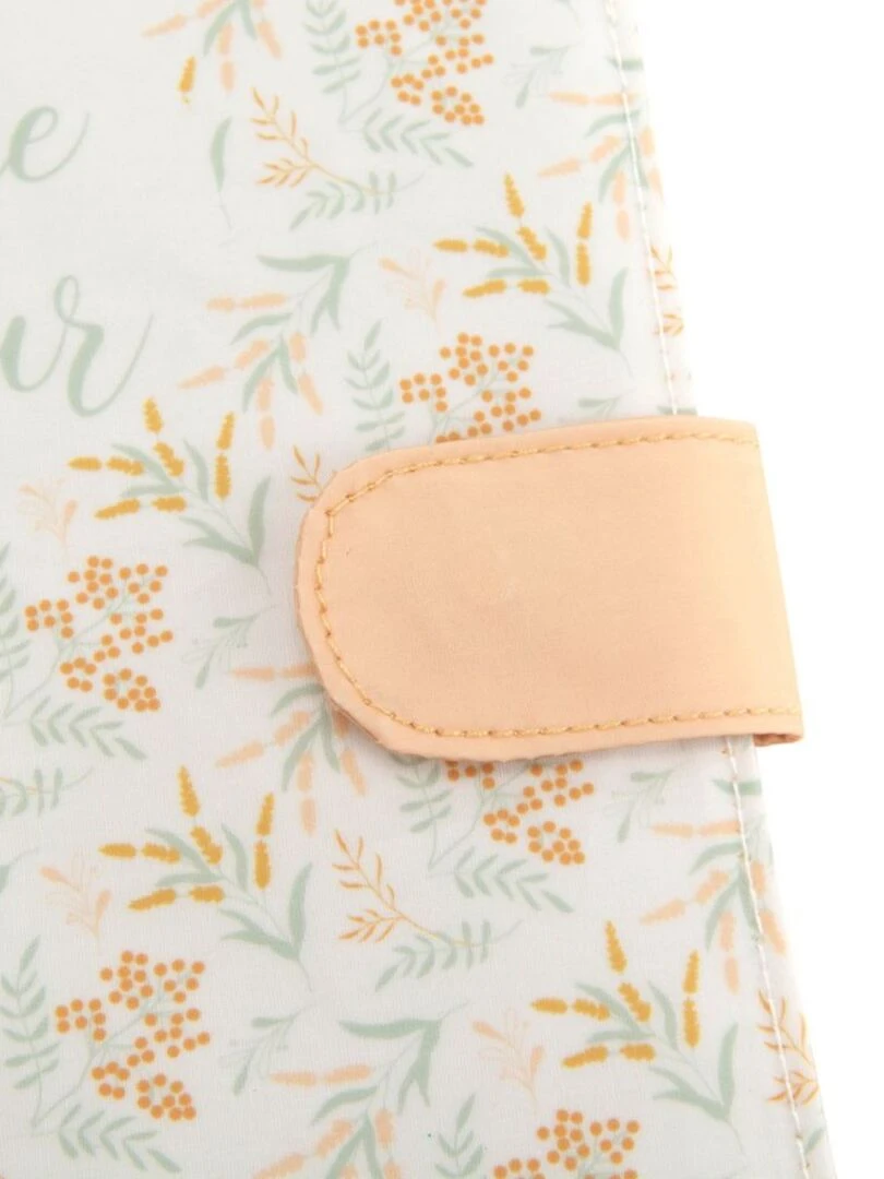 Protège carnet de santé Simon Jolie coeur   Orange