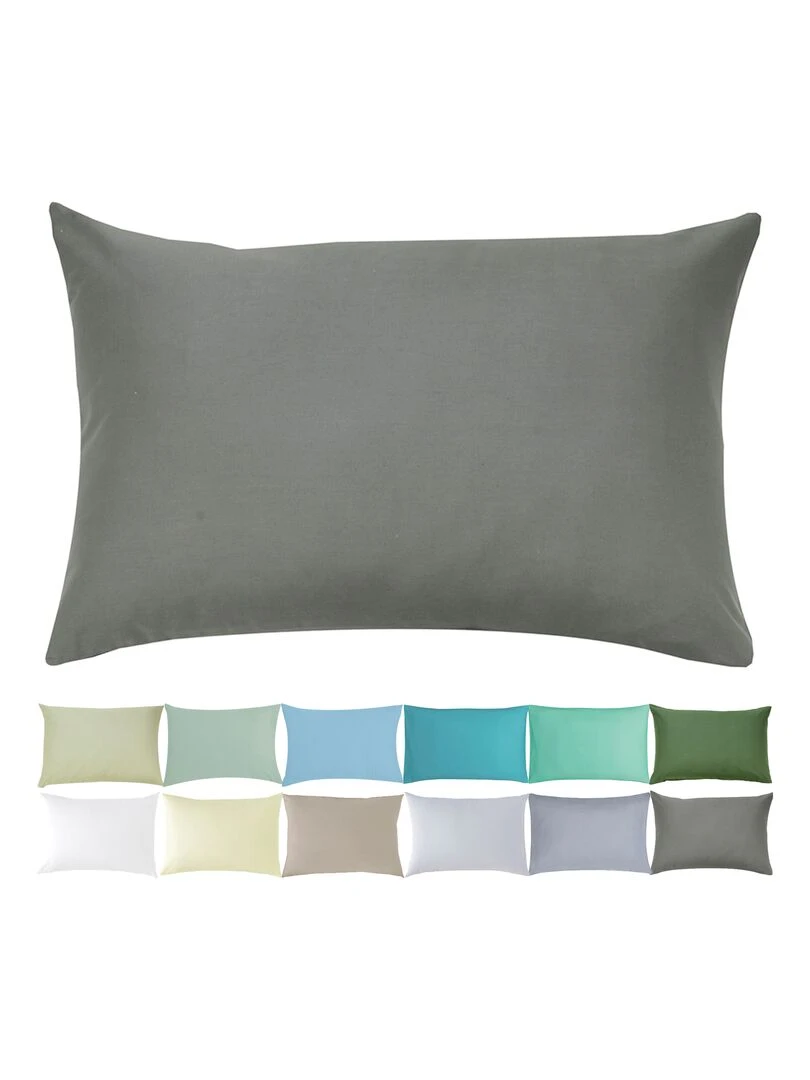 Taie d'oreiller bébé 100% coton Bio 'P'tit Basile' Vert foncé