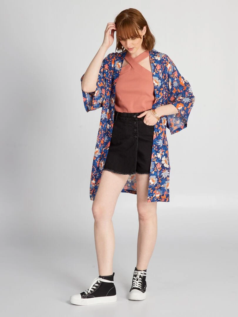 Jupe short en jean Noir