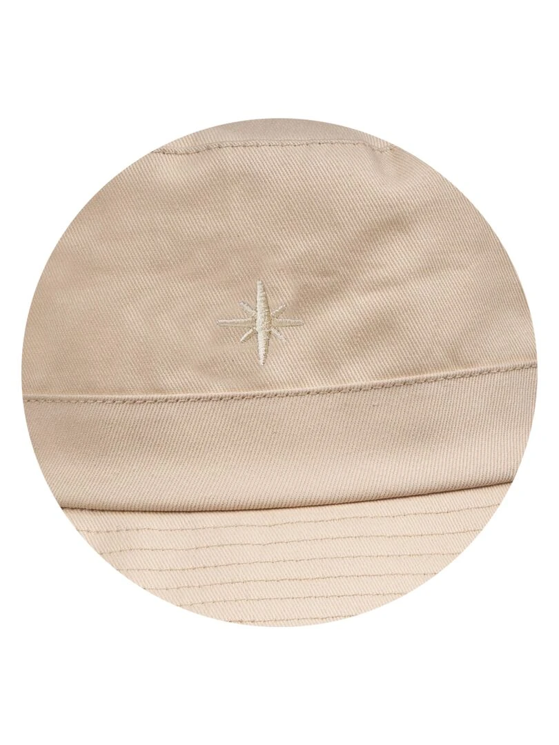 Bob mixte uni brodé Beige Beige