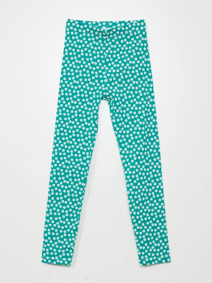 Legging long à motifs Vert