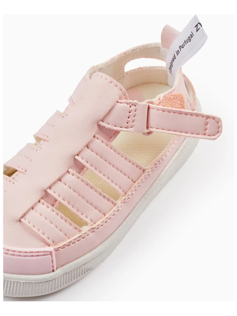 Sandales à Semelle Souple pour Bébé Fille 'First Steps'  ATLANTIC COMPANY   Rose clair