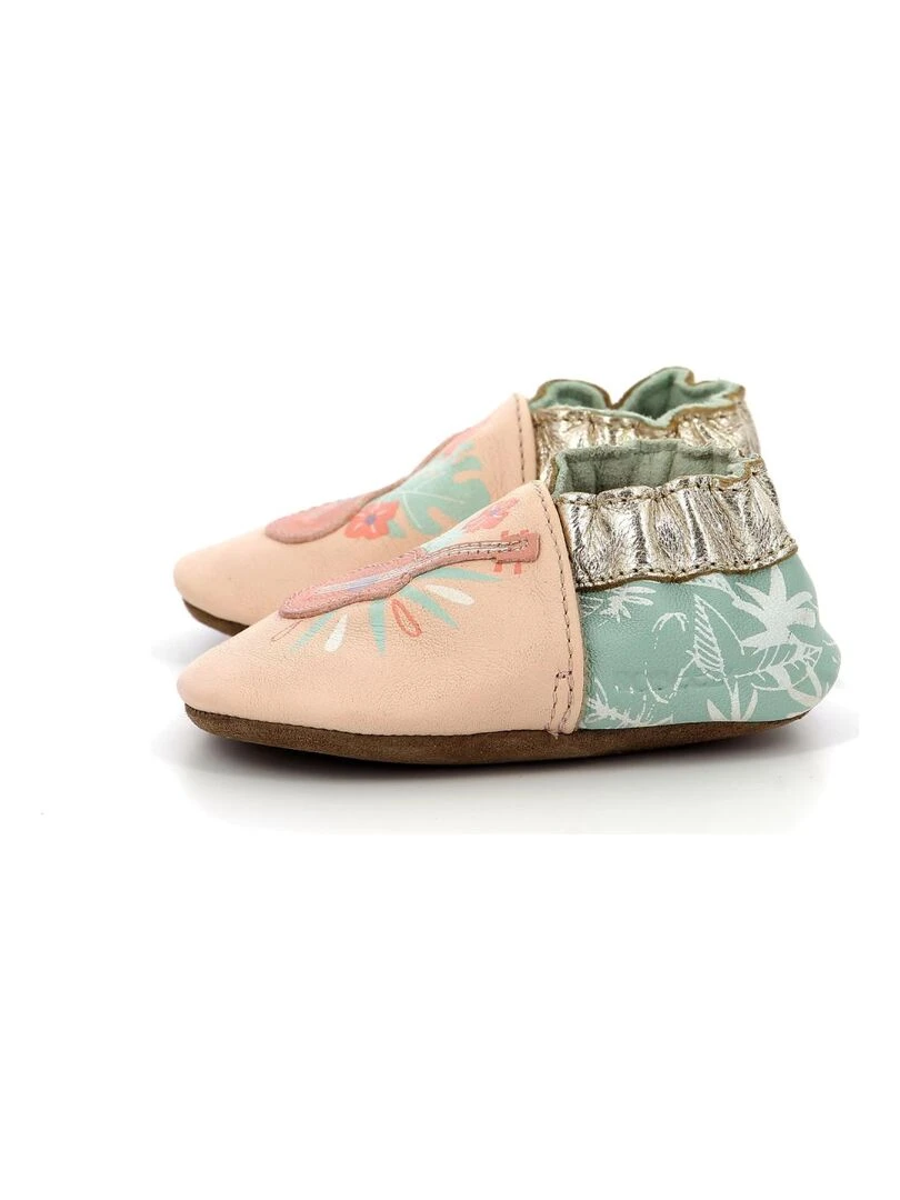 Chaussons Cuir Eyes On You   Rose