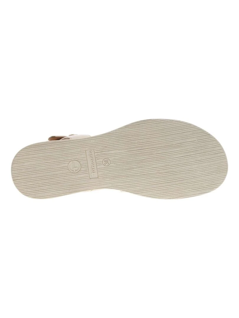 TAMARIS   Nu pieds talon compensé bas   Ivoire