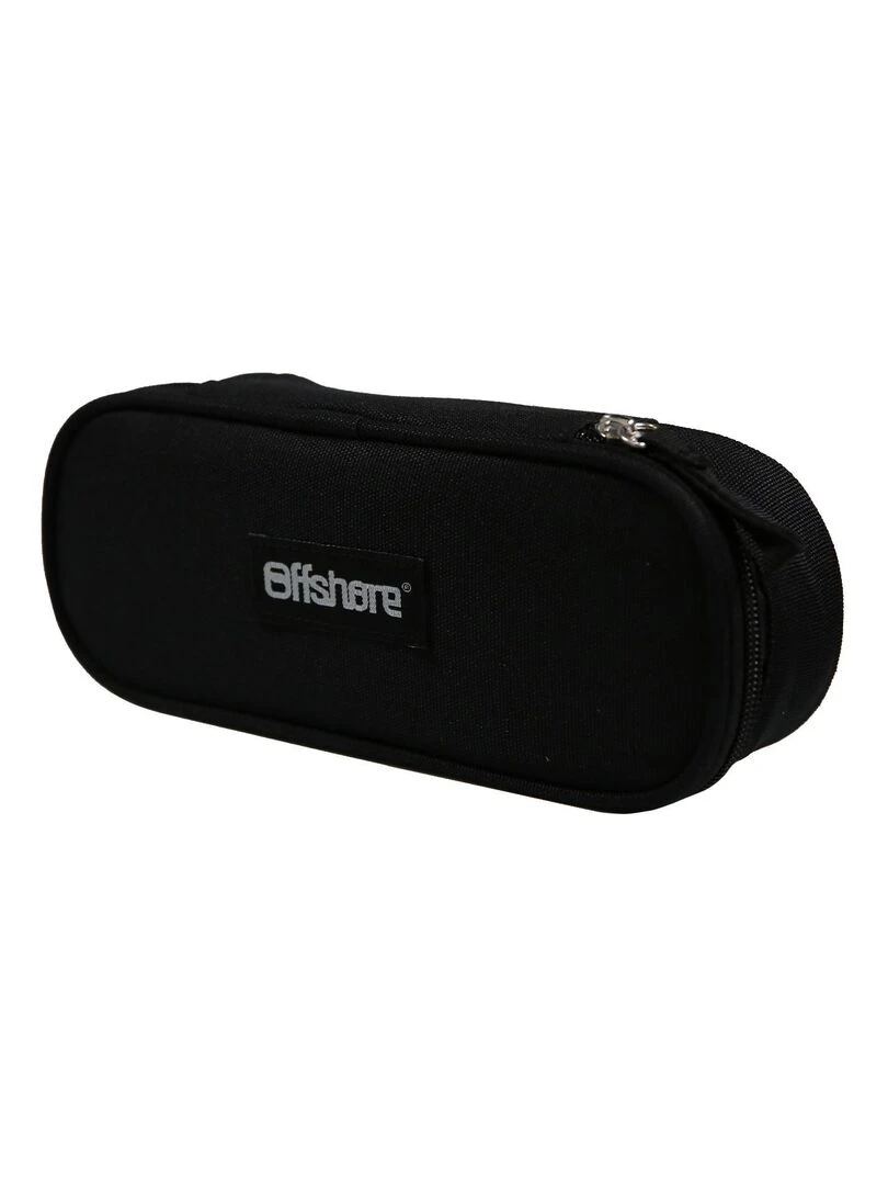 BAGTROTTER Trousse scolaire ovale Plumier Offshore Noire Noir