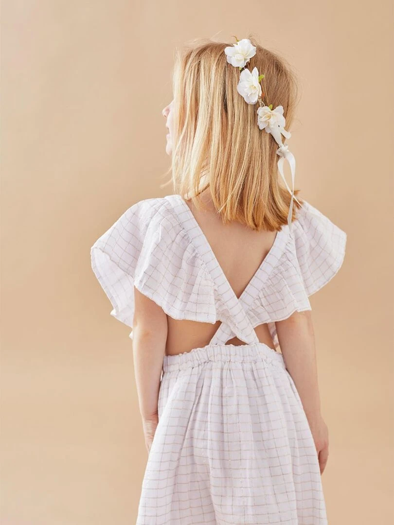 Robe lurex en mousseline Noukie's Blanc