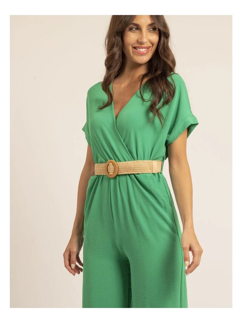 Combi pantalon et ceinture EDERNIE   Vert