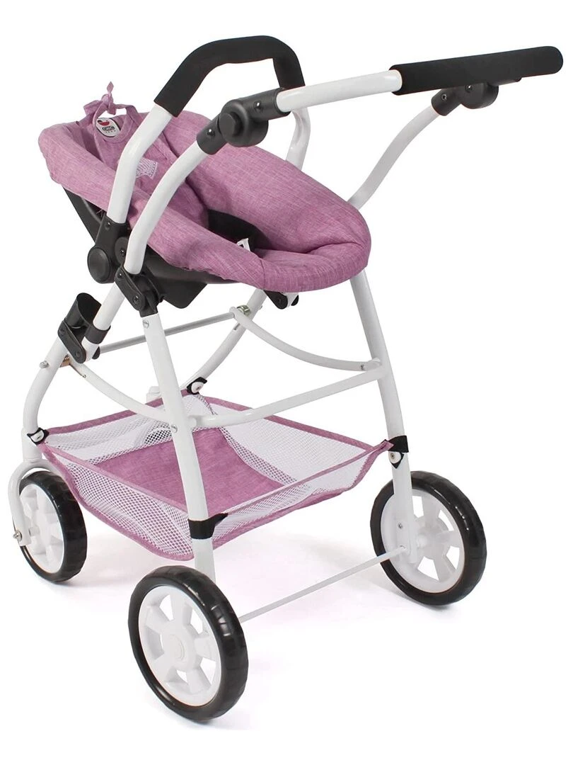 Poussette pour poupées 3 en 1 EMOTION jean rose   N/A