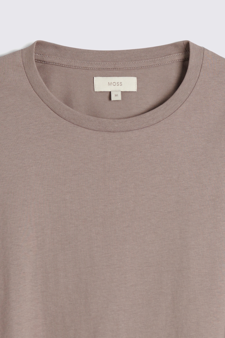 Dark Taupe Crew-Neck T-Shirt   Buy Online at Moss