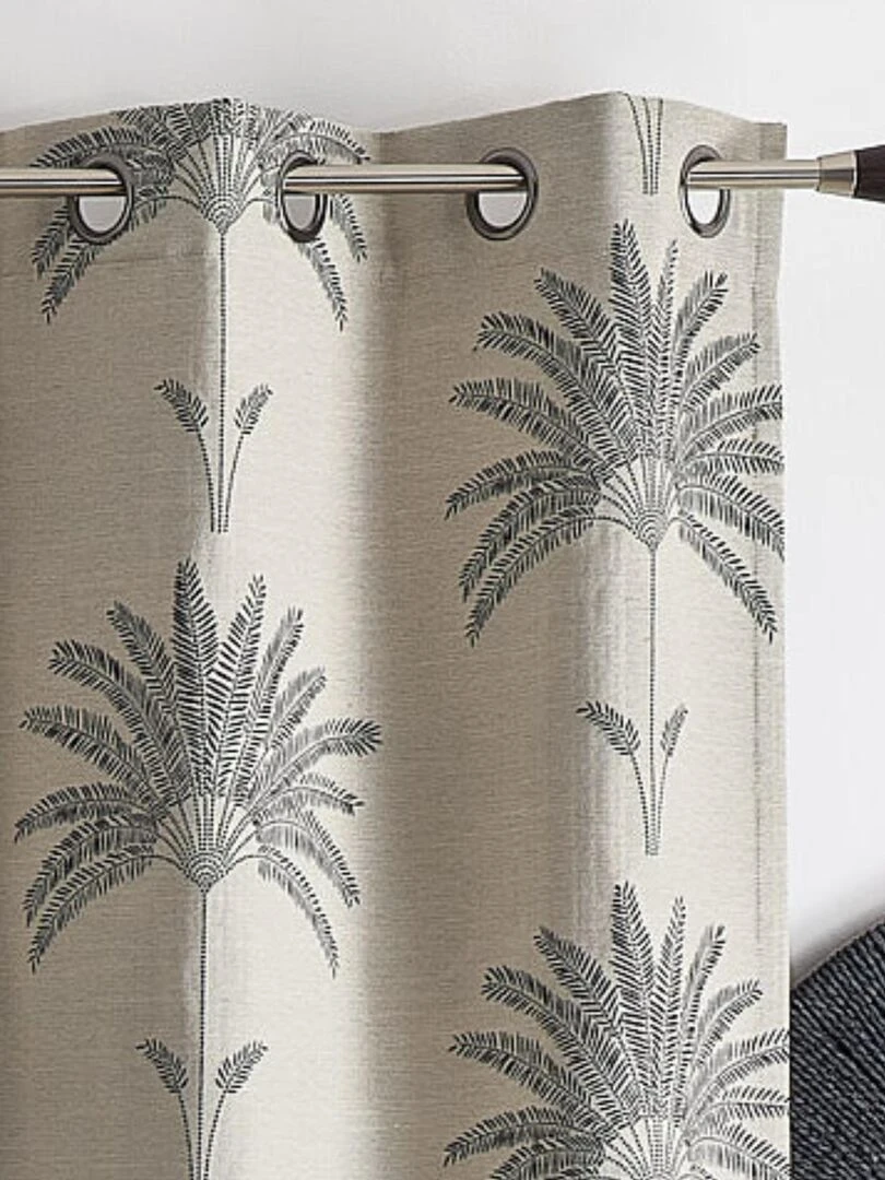 Rideau d'ameublement en jacquard   Noir