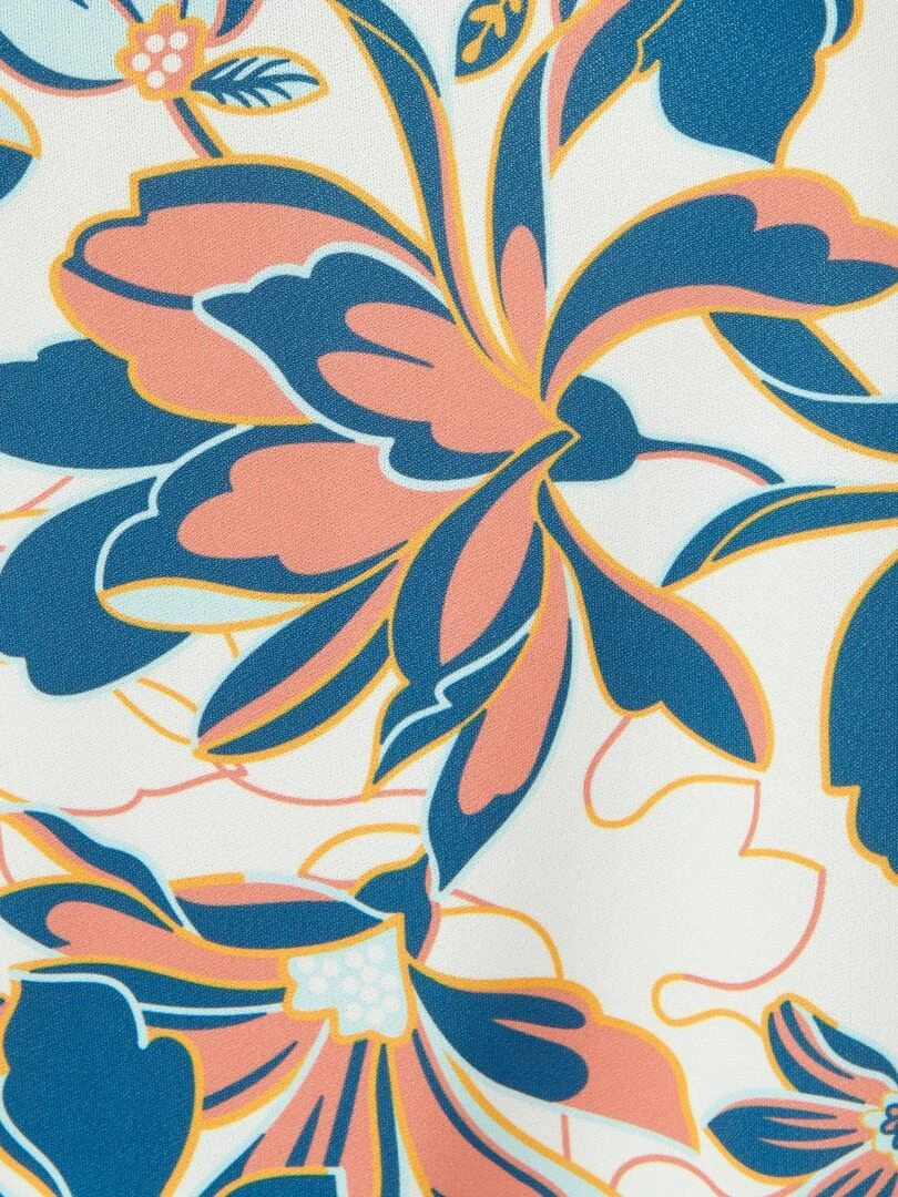 Tee shirt en crêpe imprimé.   Damart   Orange