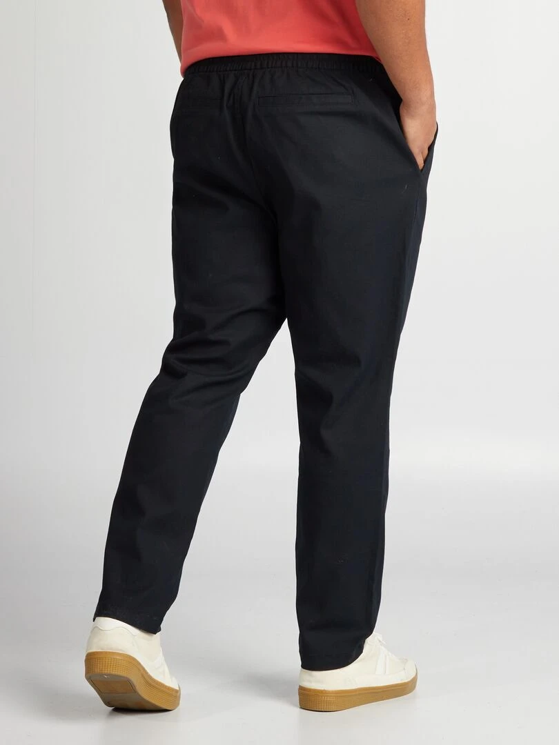 Pantalon chino à taille élastiquée   noir