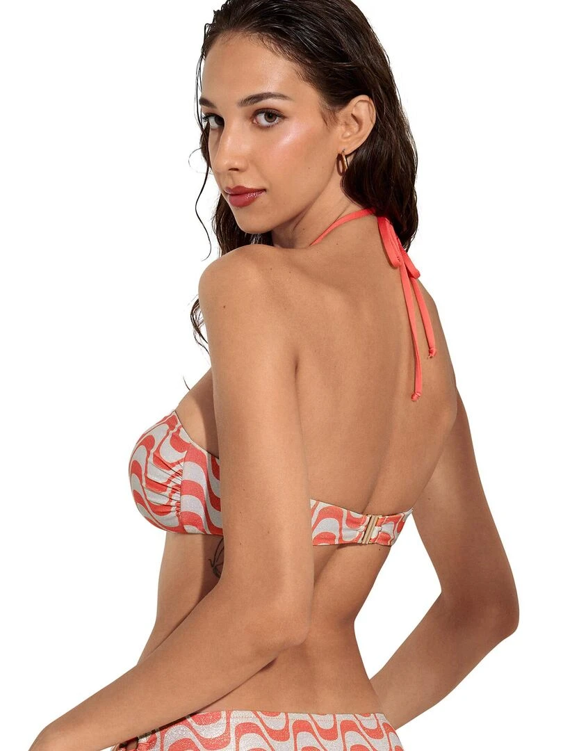 Haut maillot de bain bandeau sans armatures Iceland Orange