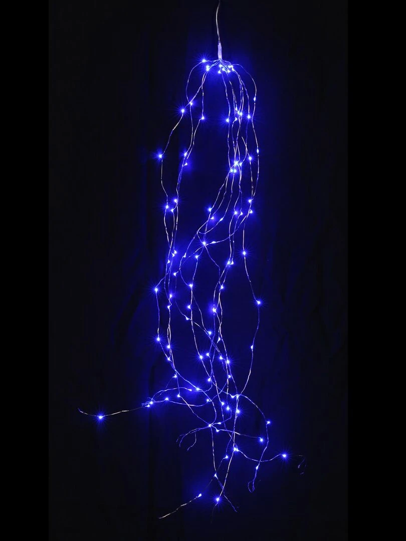 Guirlande spirale 10 blanches Led Bleu