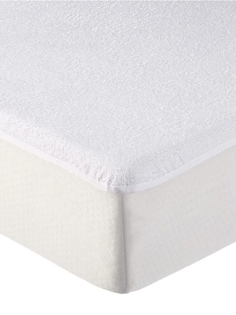 Alèse protège matelas imperméable et respirant Coton et TPU Monsieur Bébé Blanc