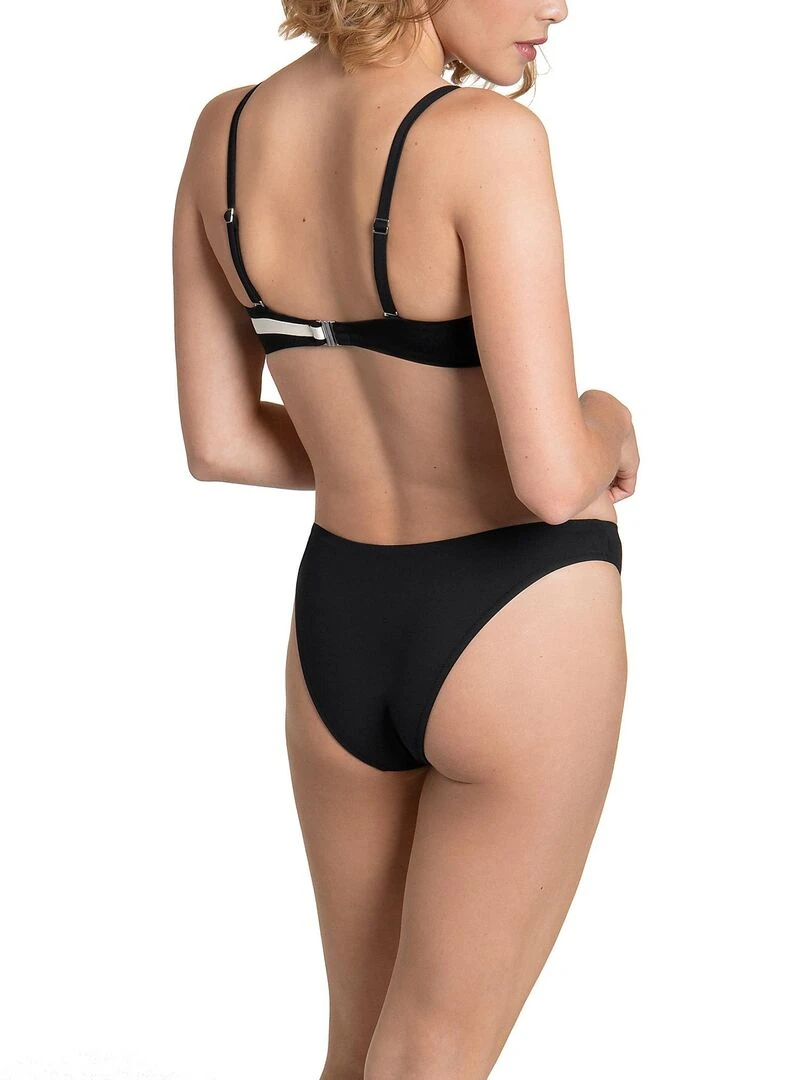 Bas maillot slip de bain échancré Guaraja noir   Noir