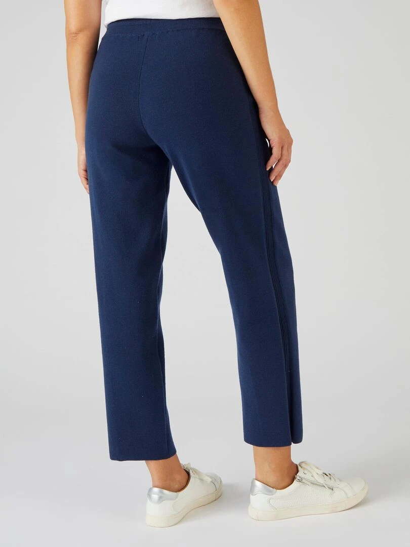 Pantalon maille tricot Thermolactyl   Happy D. by Damart   Bleu marine
