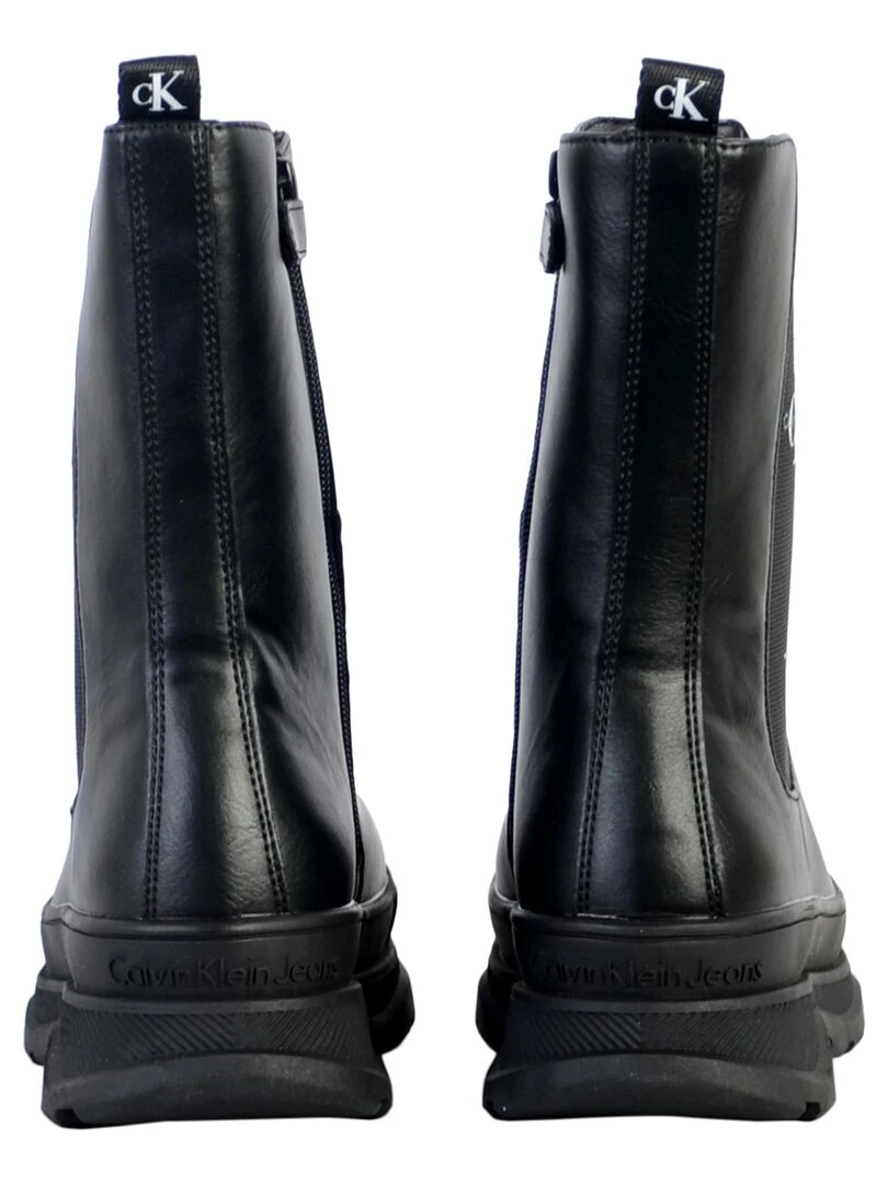 Bottine à Zip Calvin Klein Jeans Chelsea   Noir